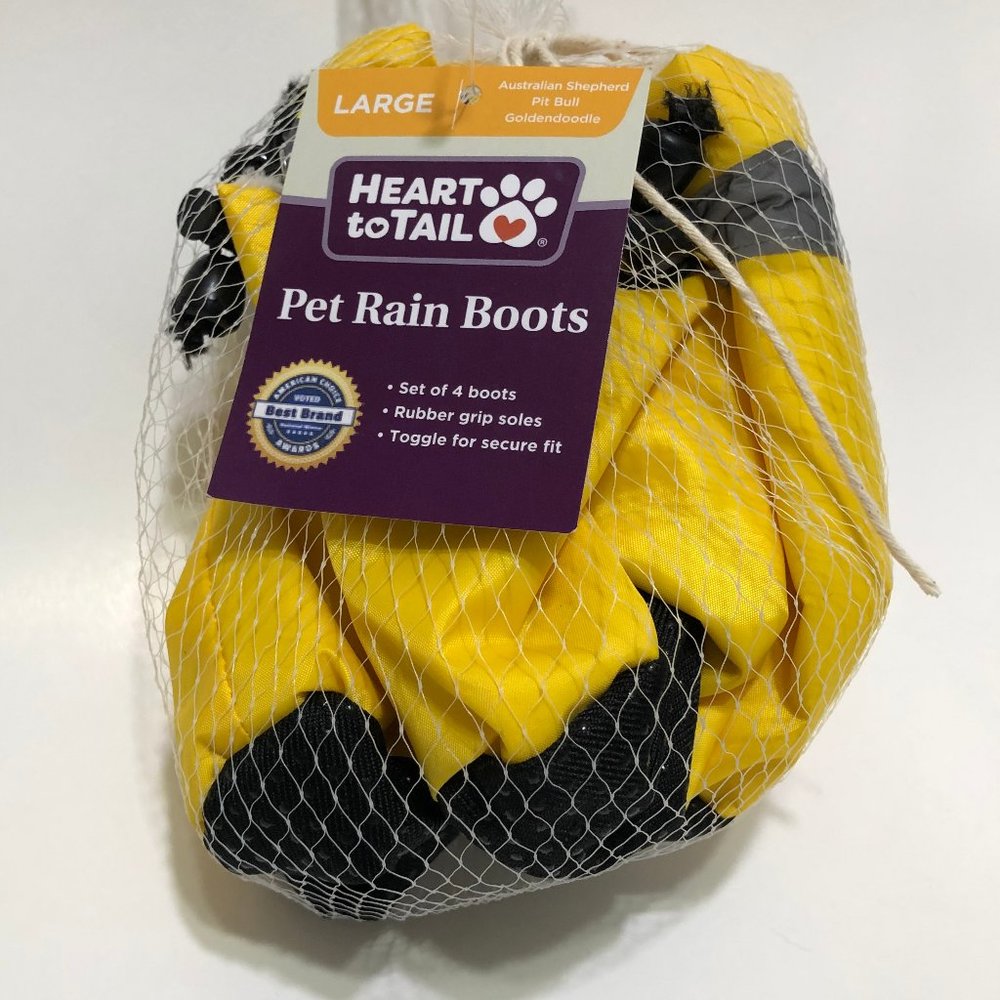 Pet Rain Booties - Heart to Tail Size Large